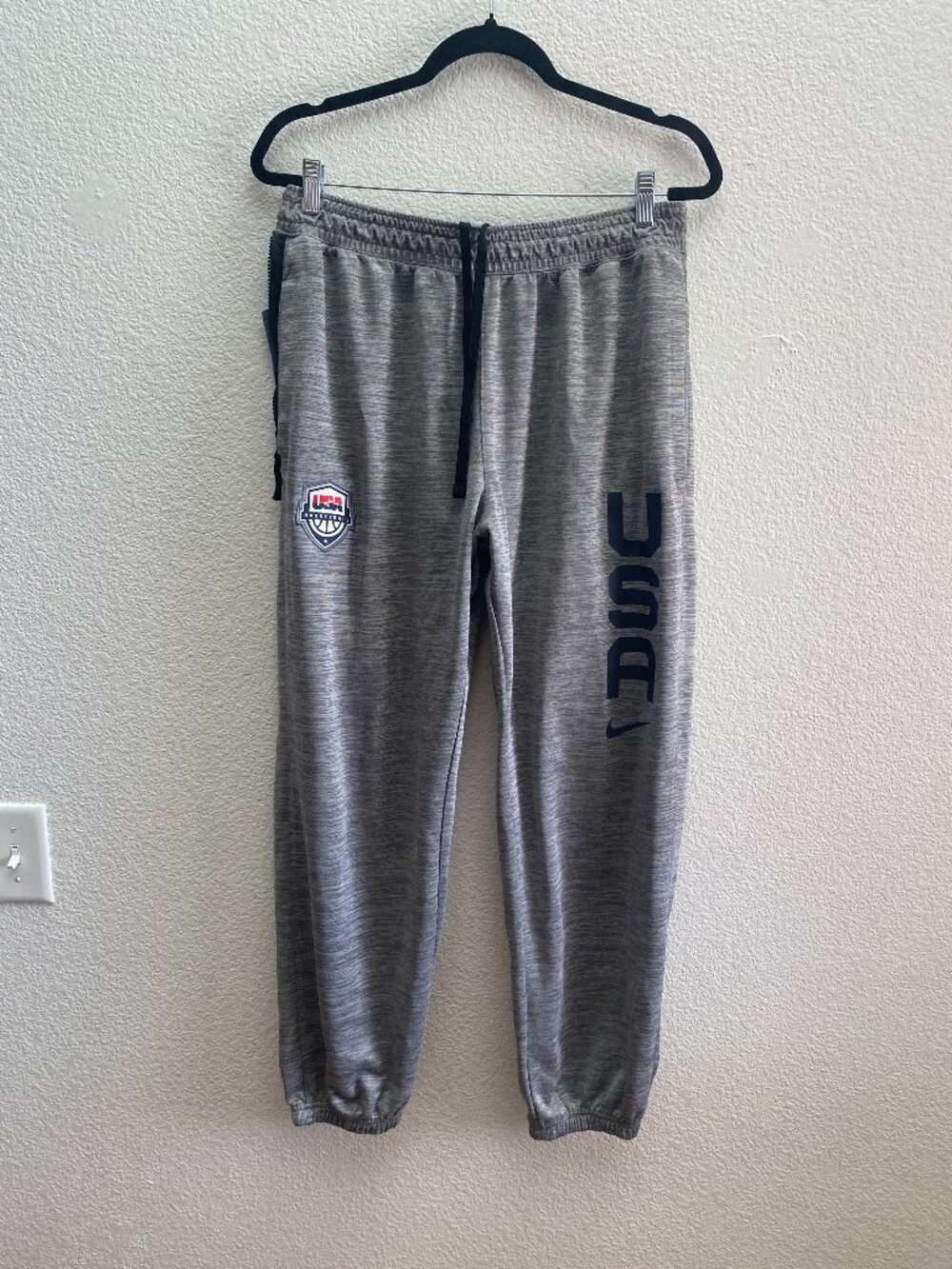 Nike Team USA Tokyo Olympics Basketball Pants CD5379 063 Heather Grey Large